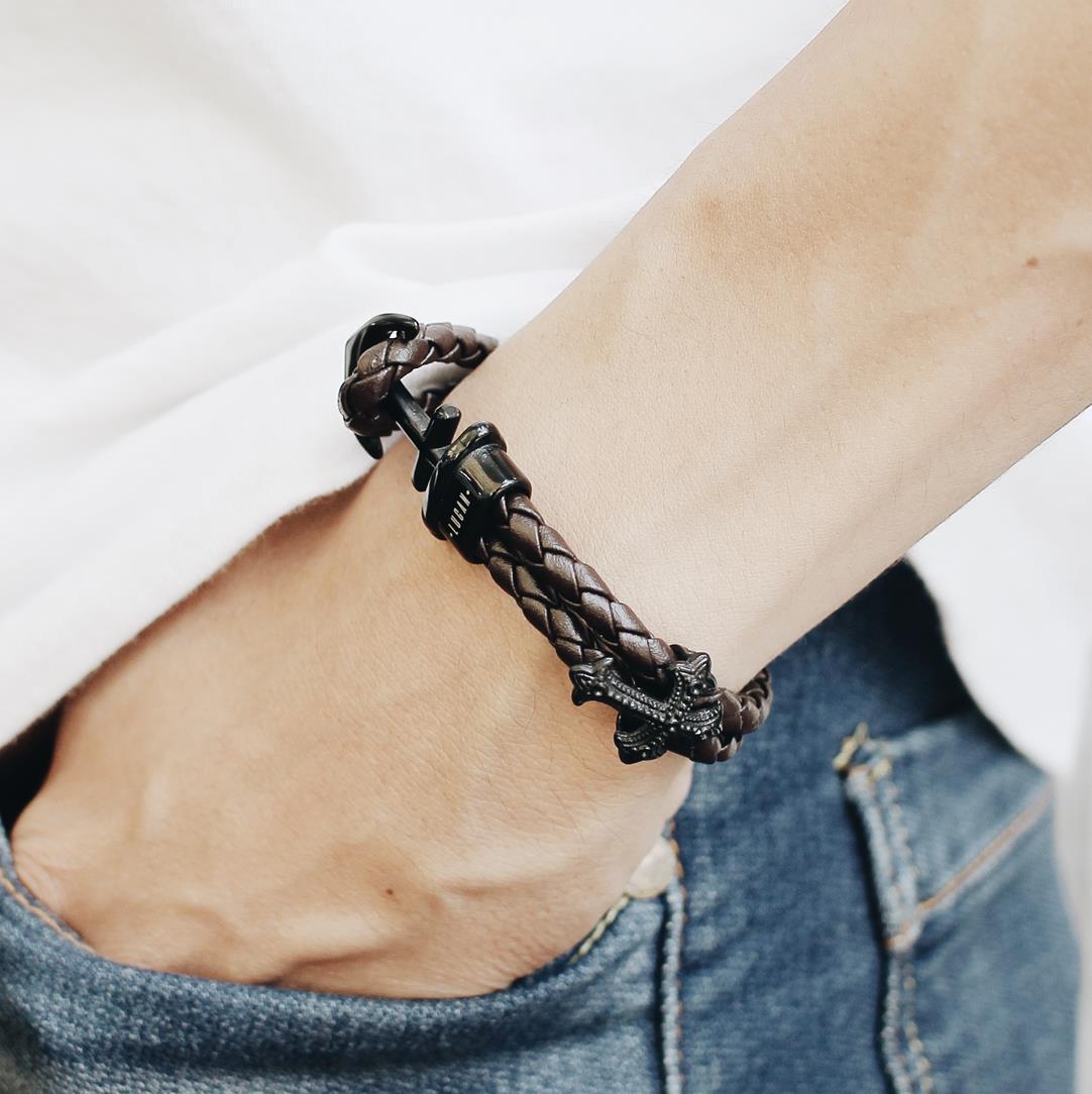 21-Brown Smash-3 Gelang Pria Gelang Kulit Gelang
