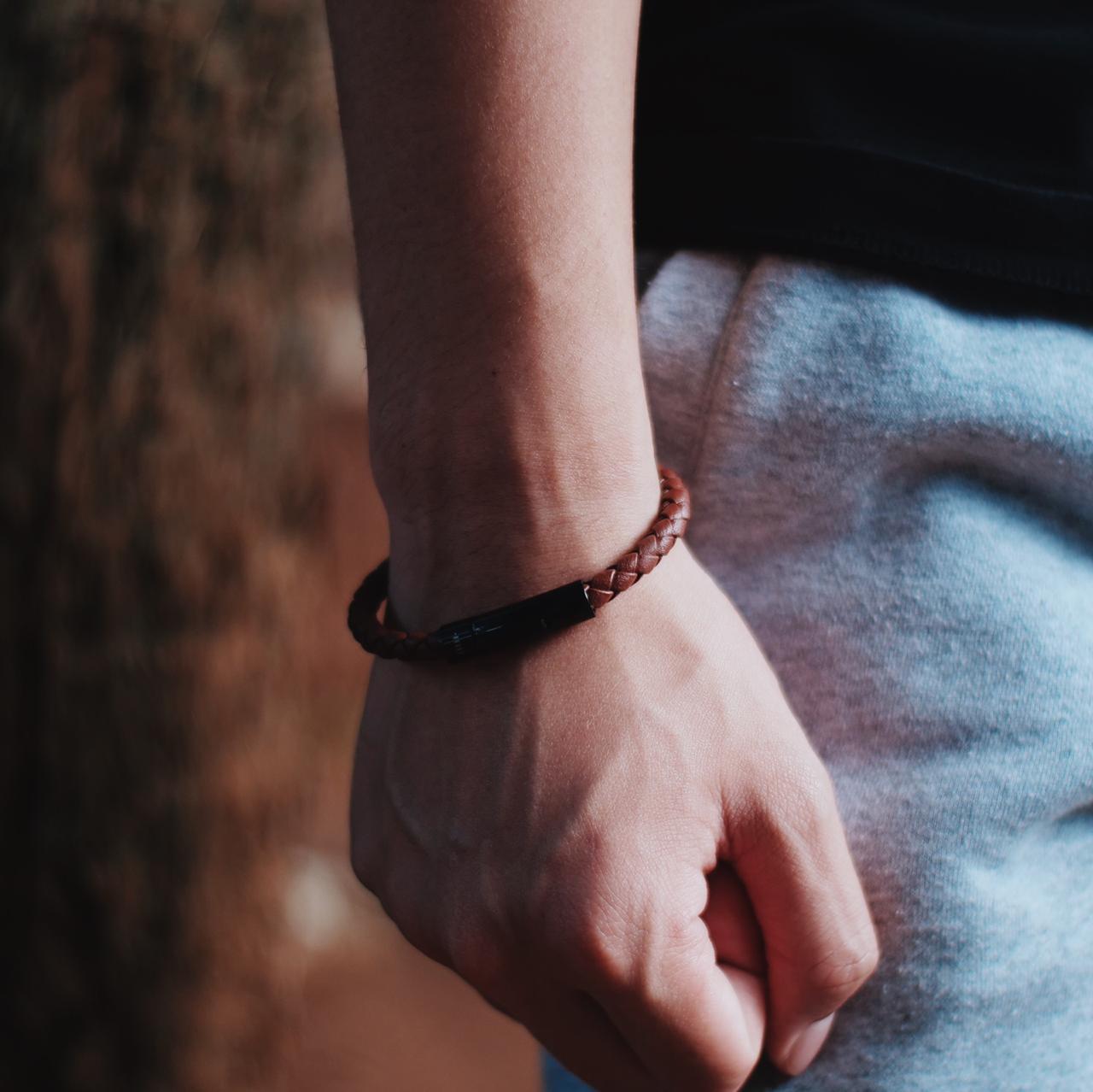 52-Brown Coil-3 Gelang Pria Gelang Kulit Gelang